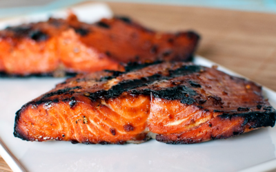Grilled Salmon with Smoked Maple Syrup