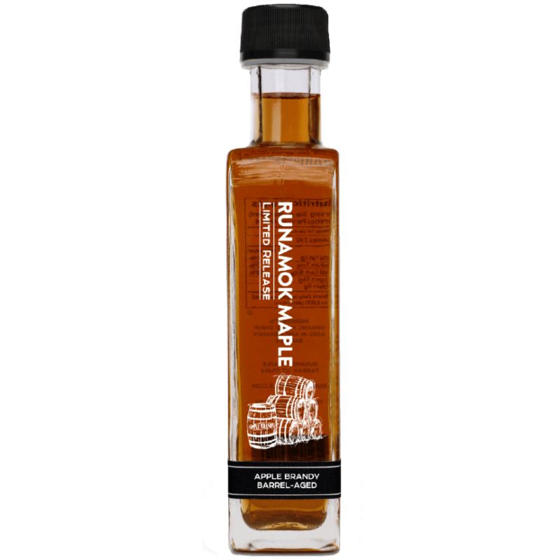 Sirop d'érable Runamok à l'eau-de-vie de pomme vieillie en fût Side