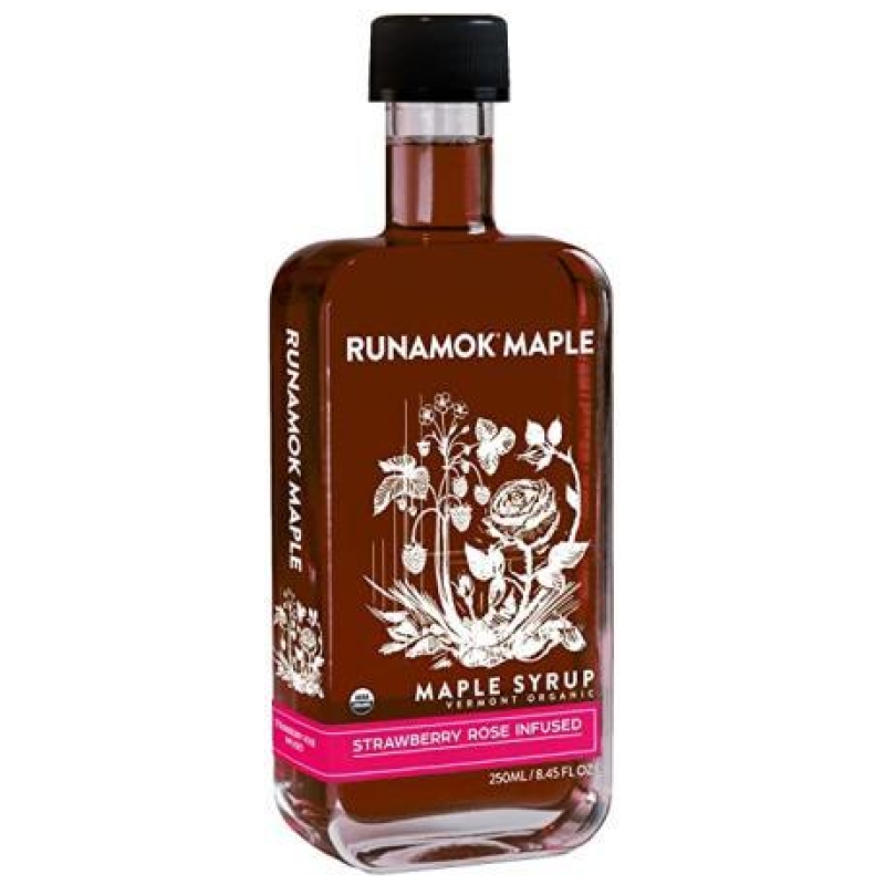 Runamok Strawberry Rose Infused Maple Syrup