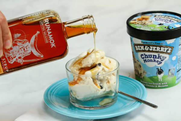 Runamok & Ben Jerry's Banana Rum Infused Maple Syrup with Ben Jerry's